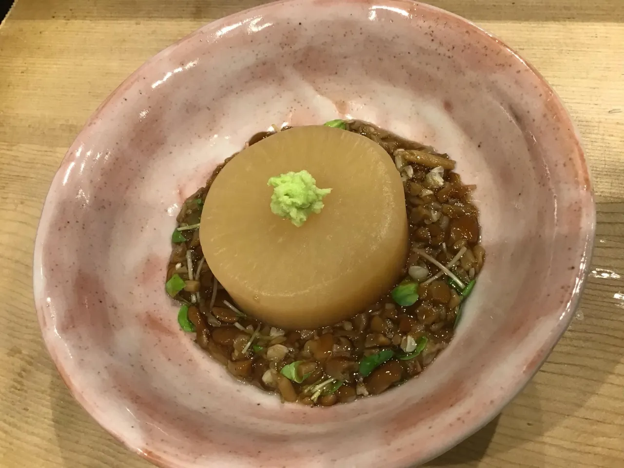 風呂吹大根 そばの実なめこあん